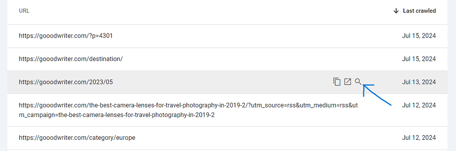 Clicking the search icon on each error will show you more detailes about each error.