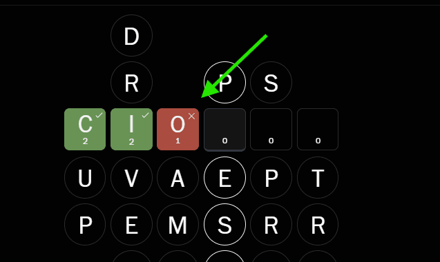 A pink or red square means your answer is incorrect.