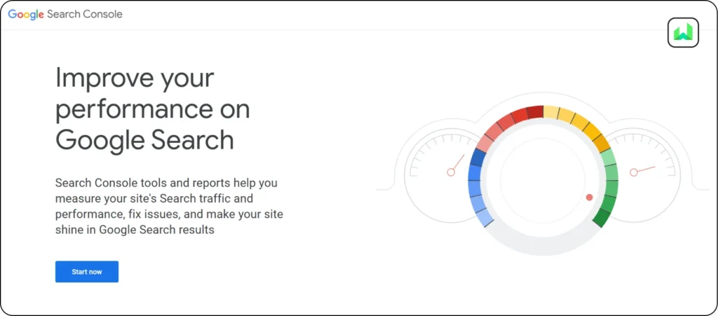 Click on Start button to begin connecting a website to the GSC